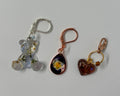 Stitch markers with real dried flowers