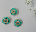 Turquoise Treasure button, 3 pcs