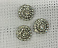 Round diamond button, 20mm, 3pcs